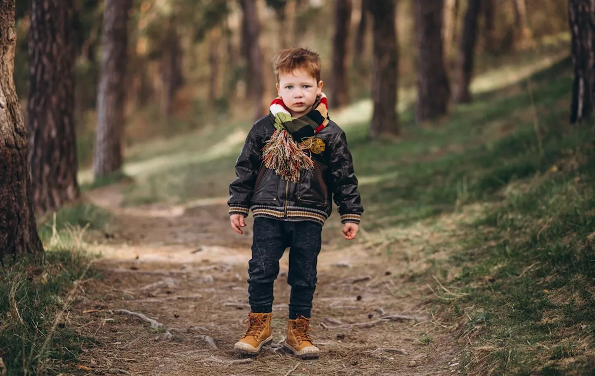 استایل کت چرم بچه‌گانه پسرانه