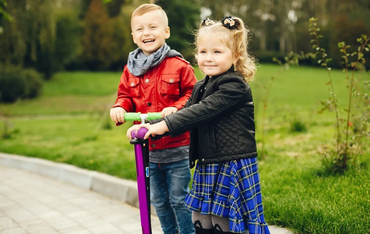 استایل کت چرم بچه‌گانه