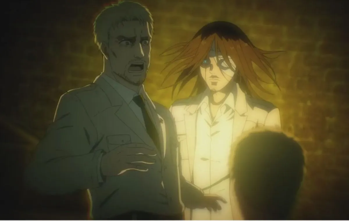 لحظه تبدیل شدن ارن در اپیزود اعلام جنگ