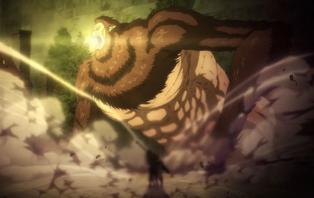 لحظه حمله تایتان هیولا