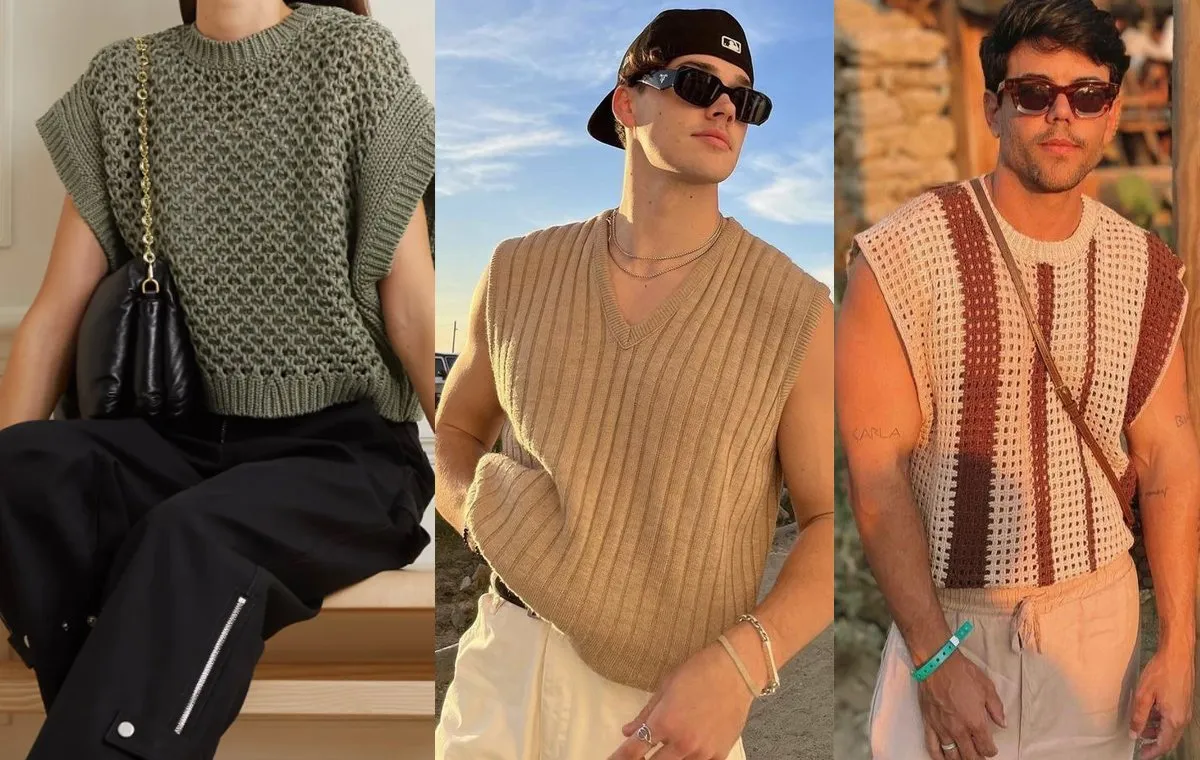 پوشیدن وست بافت به‌تنهایی