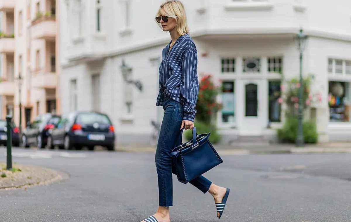 لباس راه راه عمودی روشی برای کشیده نشان دادن اندام 