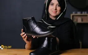 بررسی نیم بوت مردانه مدل دو طرف زیپ رنگ مشکی