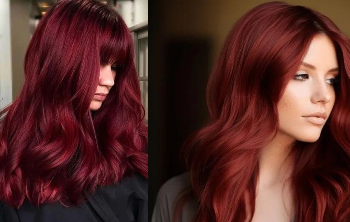 رنگ موی قرمز تیره