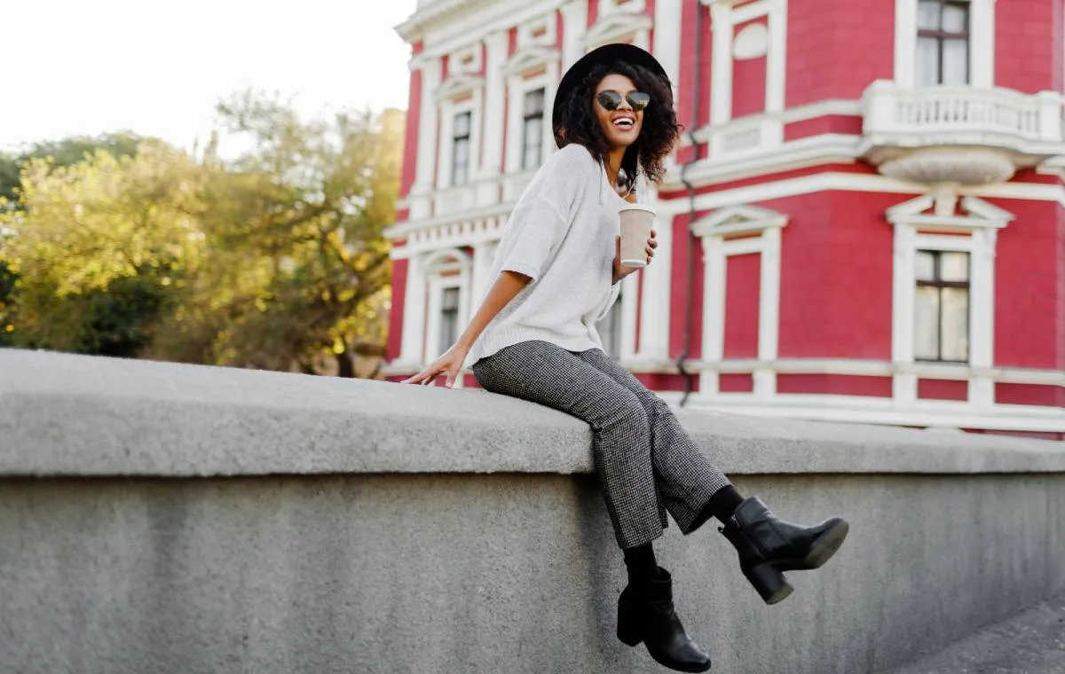 استایل کژوال با نیم بوت زنانه