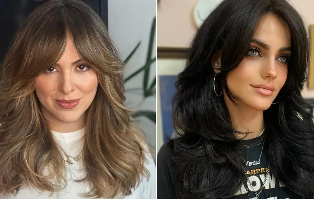 استایل مو 1403 با چتری‌های پرده 