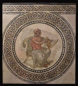 موزاییکی متعلق به اوایل قرن سوم بعد از میلاد مسیح با تصویری از آناکسیماندر، فیلسوف یونانی پیشاسقراطی