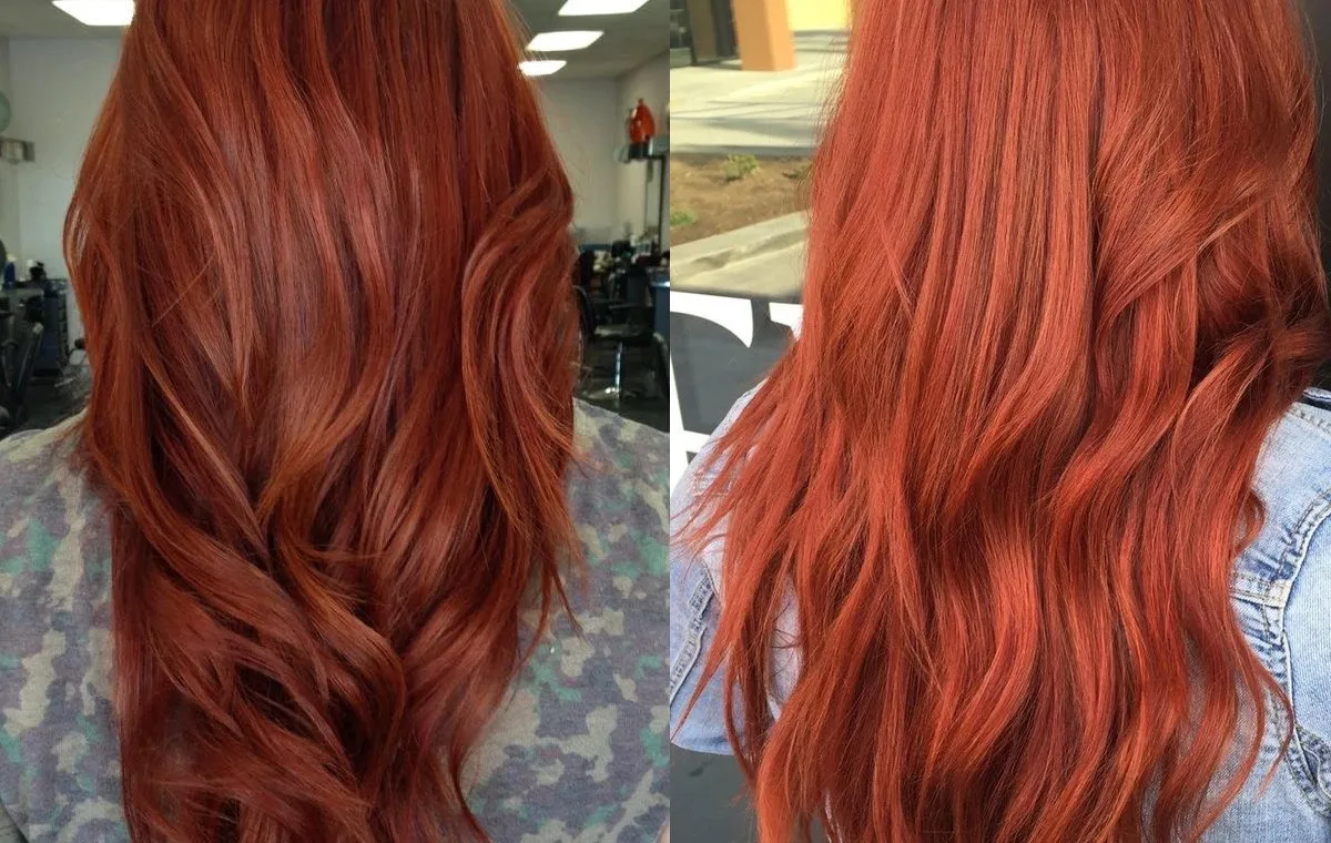 رنگ مو فانتزی قرمز نارنجی