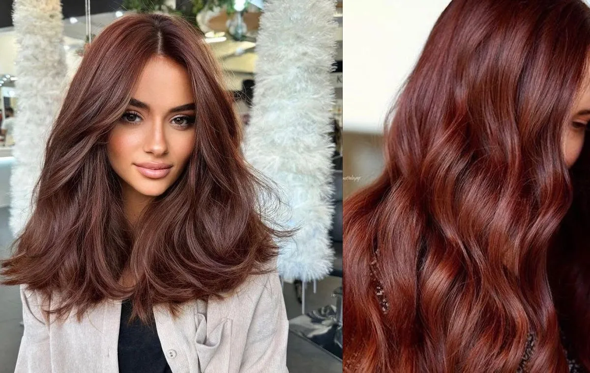 رنگ موی قهوه‌ای قرمز