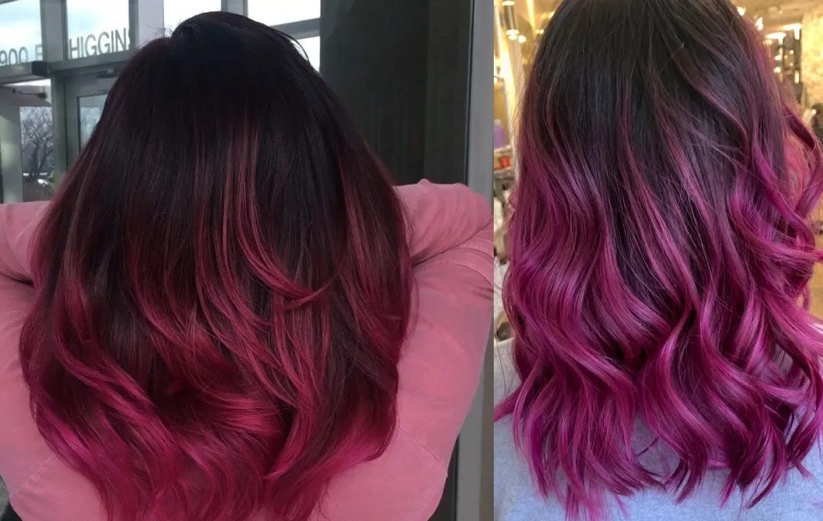 رنگ موی فانتزی یاقوتی صورتی