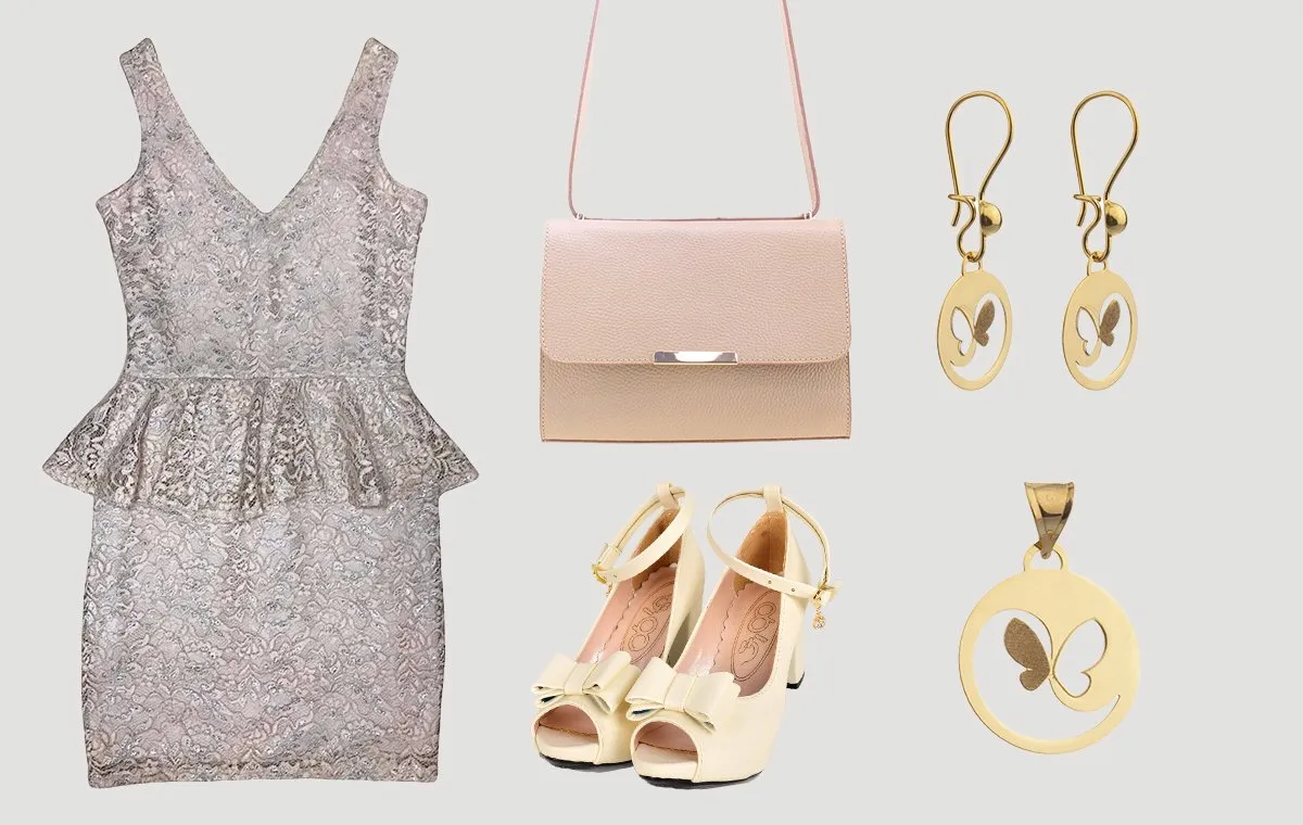 استایل با پیراهن گیپور مدل پیپلوم