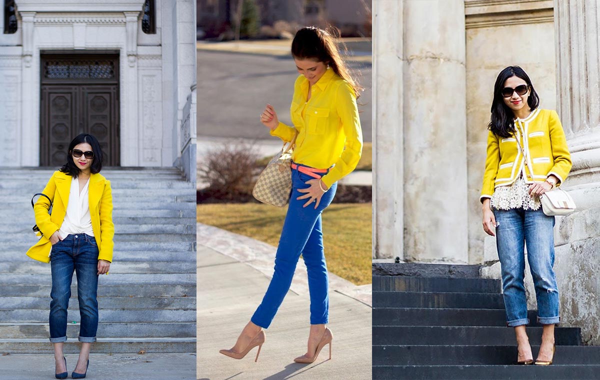 زرد و آبی، بهترین ترکیب رنگ در لباس زنانه