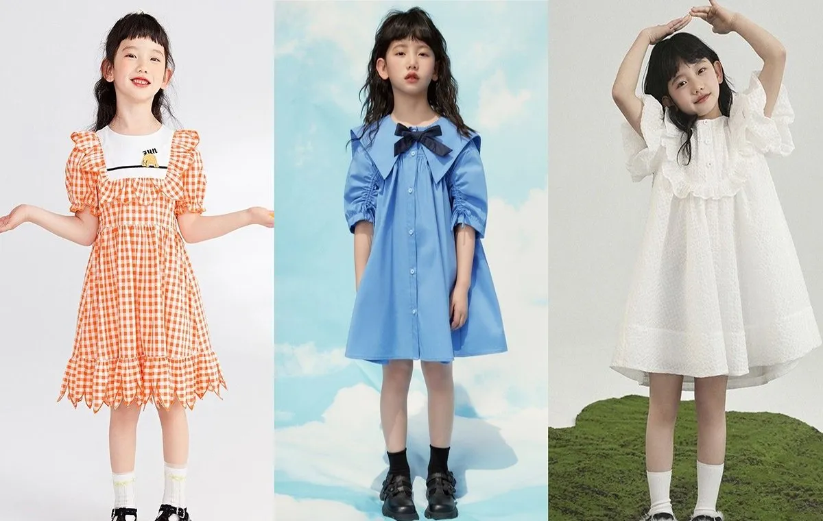 مدل لباس عید دخترانه با پیراهن