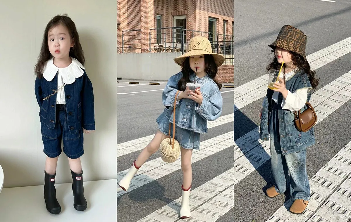 استایل دخترانه با کت جین