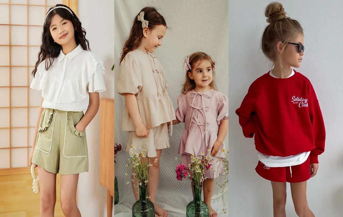 مدل لباس عید دخترانه با شلوارک