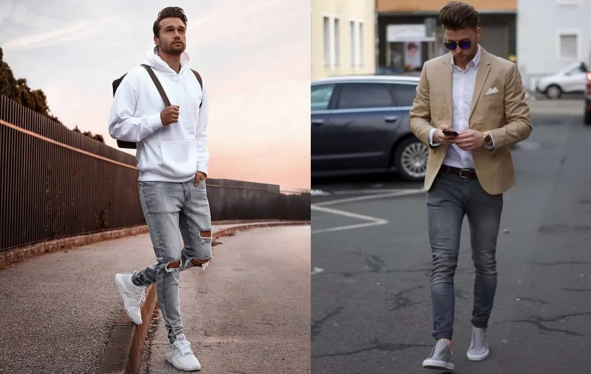 شلوار جین مردانه خاکستری