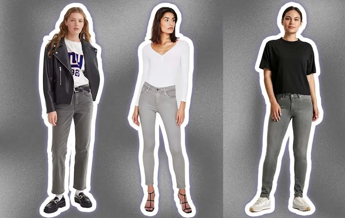 شلوار جین خاکستری زنانه 1403