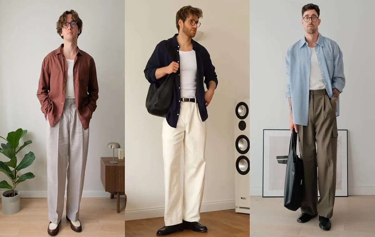 استایل مردانه با پیراهن و تی شرت