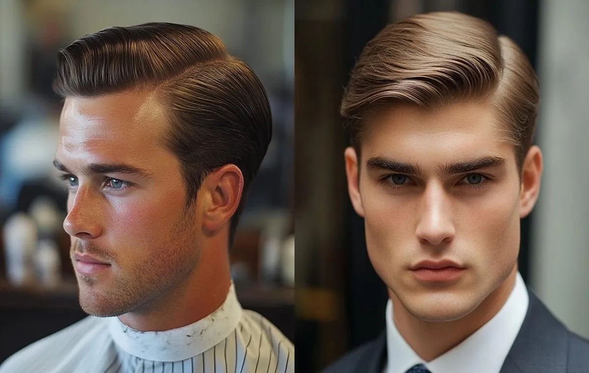 مدل موی فرق براق یک‌طرفه مردانه