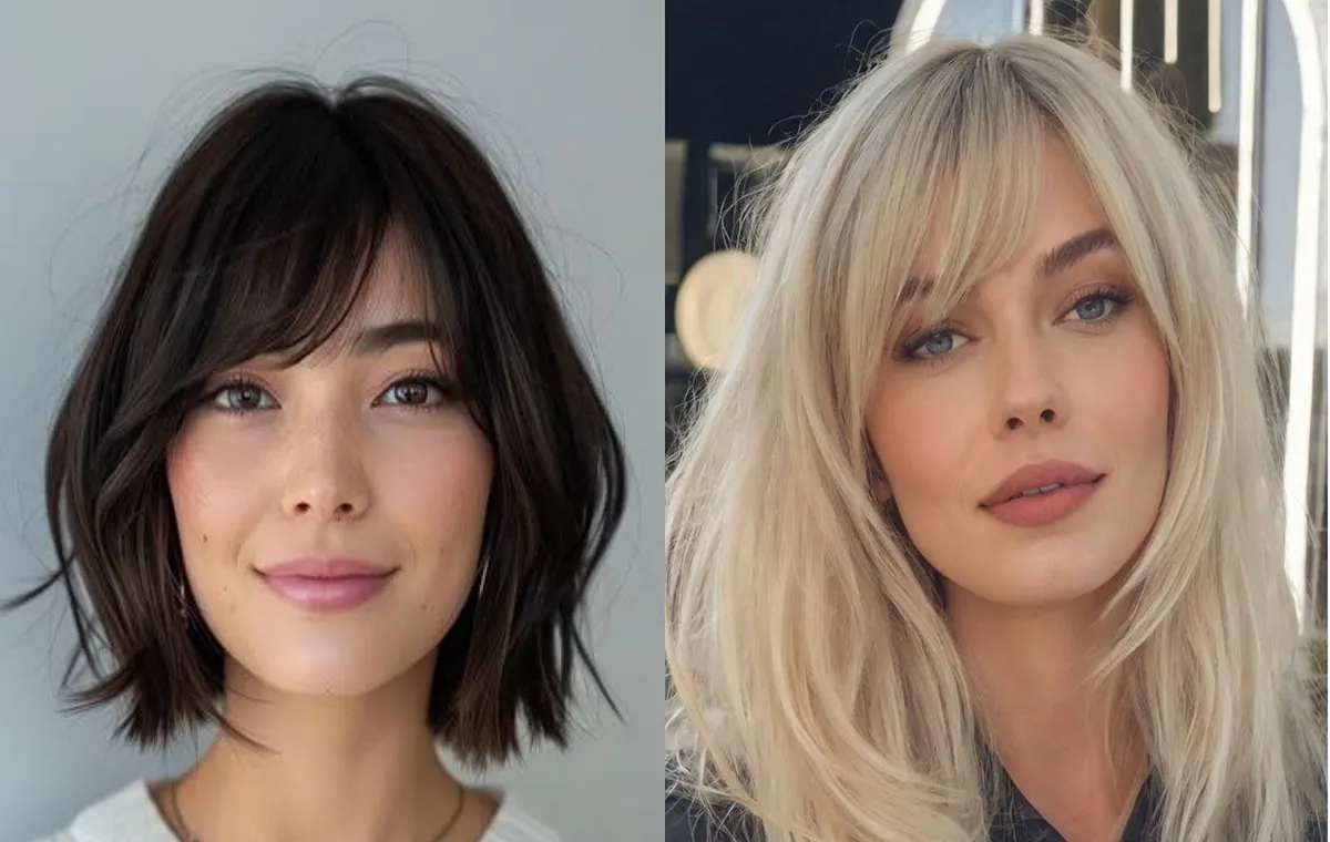 مدل موی چتری‌های کج