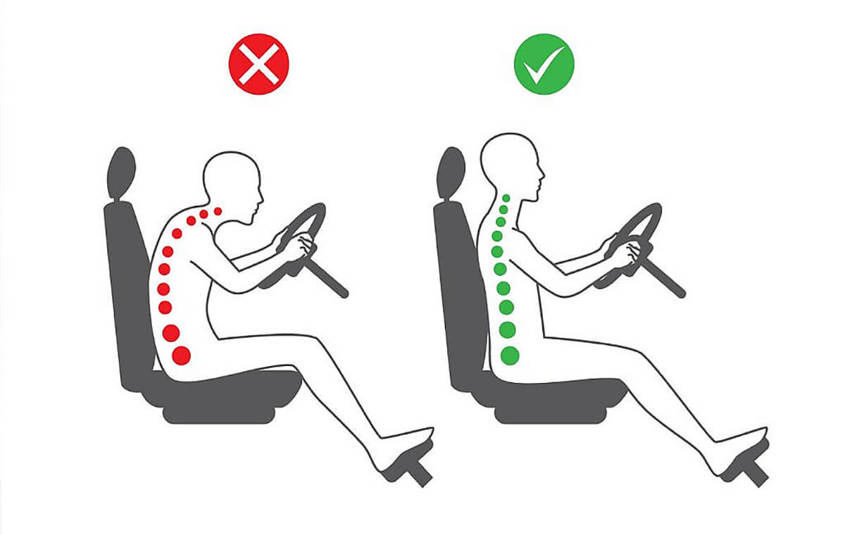 تنظیم صندلی ماشین برای جلوگیری از کمر درد