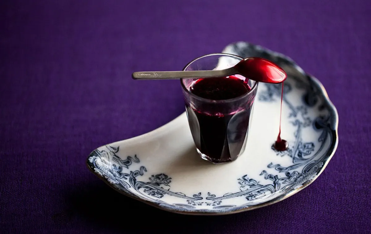 فنجانی کوچک پر از رب انار