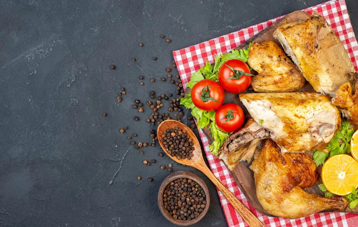 مرغ پخته شده