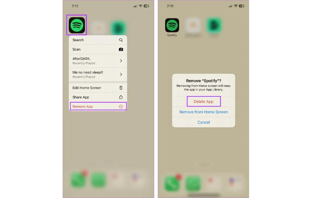 خالی کردن رم آیفون