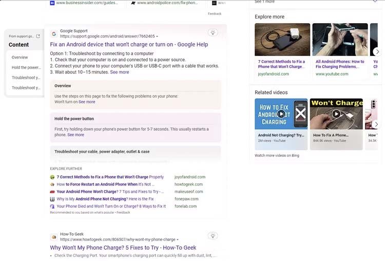 Bing vs. Google 6