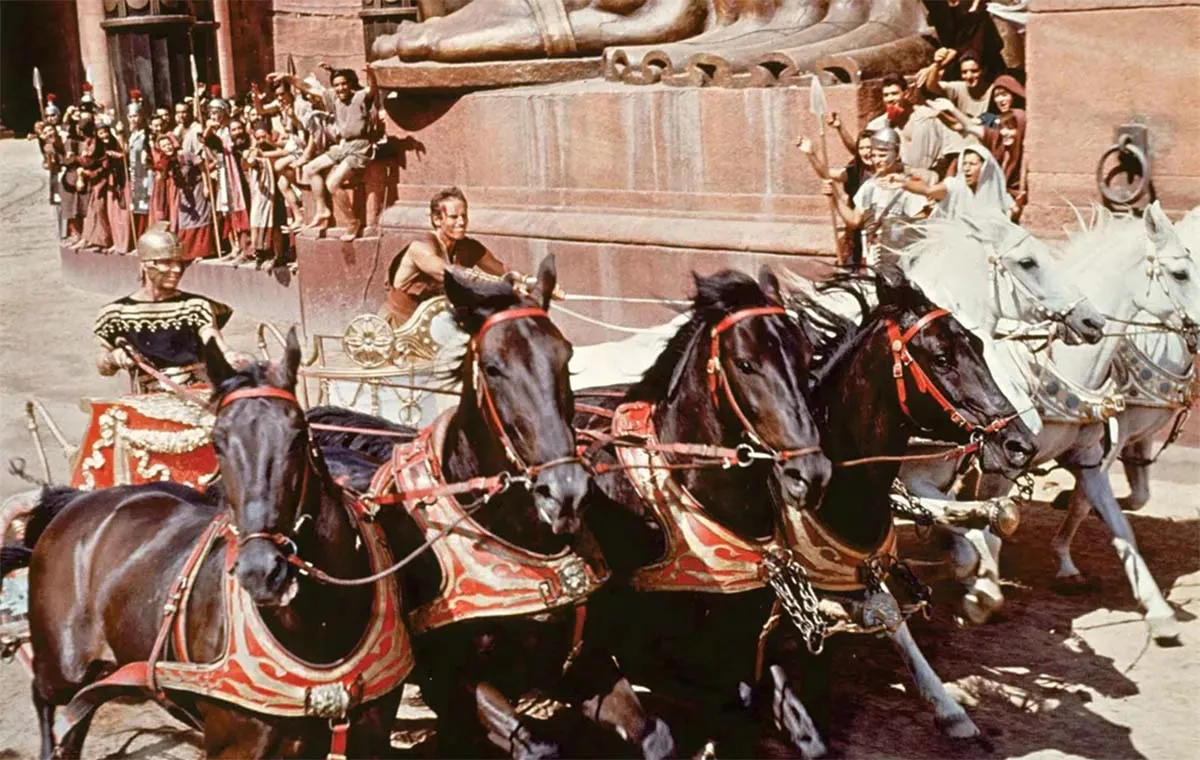 صحنه مسابقه ارابه‌ها در «بن هور»