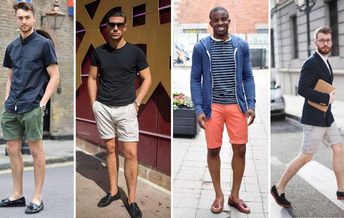 چند مرد با استایل مختلف شلوارک