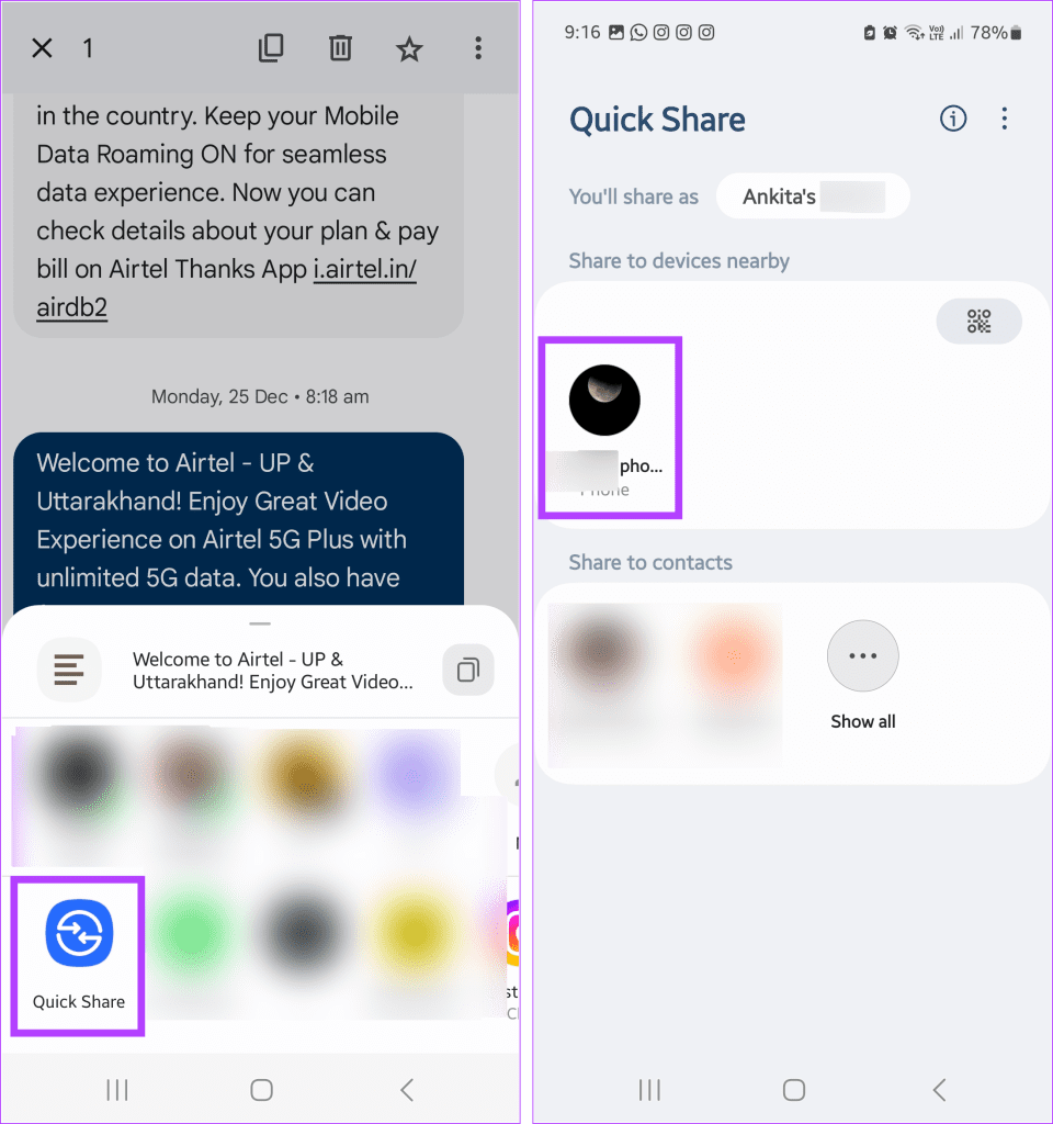 Select device to Quick Share 960x1024 1