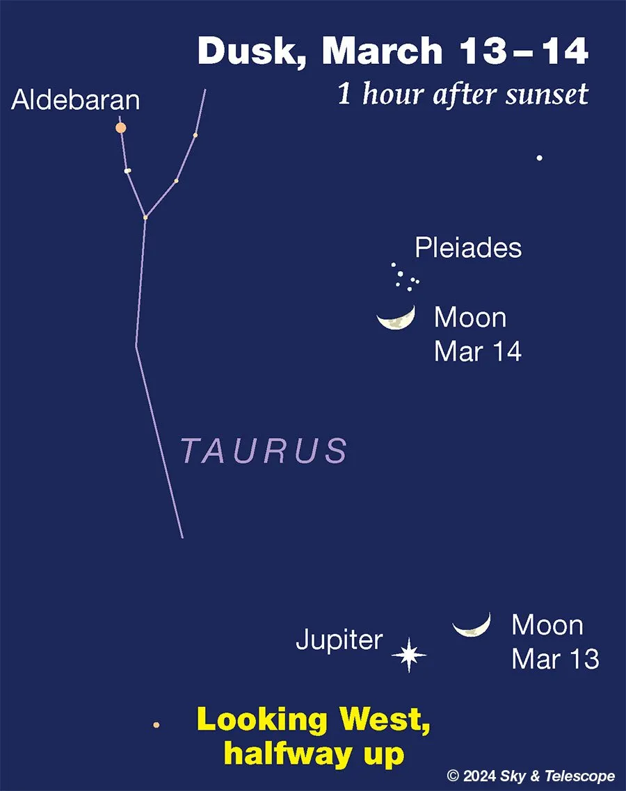 آسمان شامگاهی میانهی هفتهی چهارم اسفند 1402