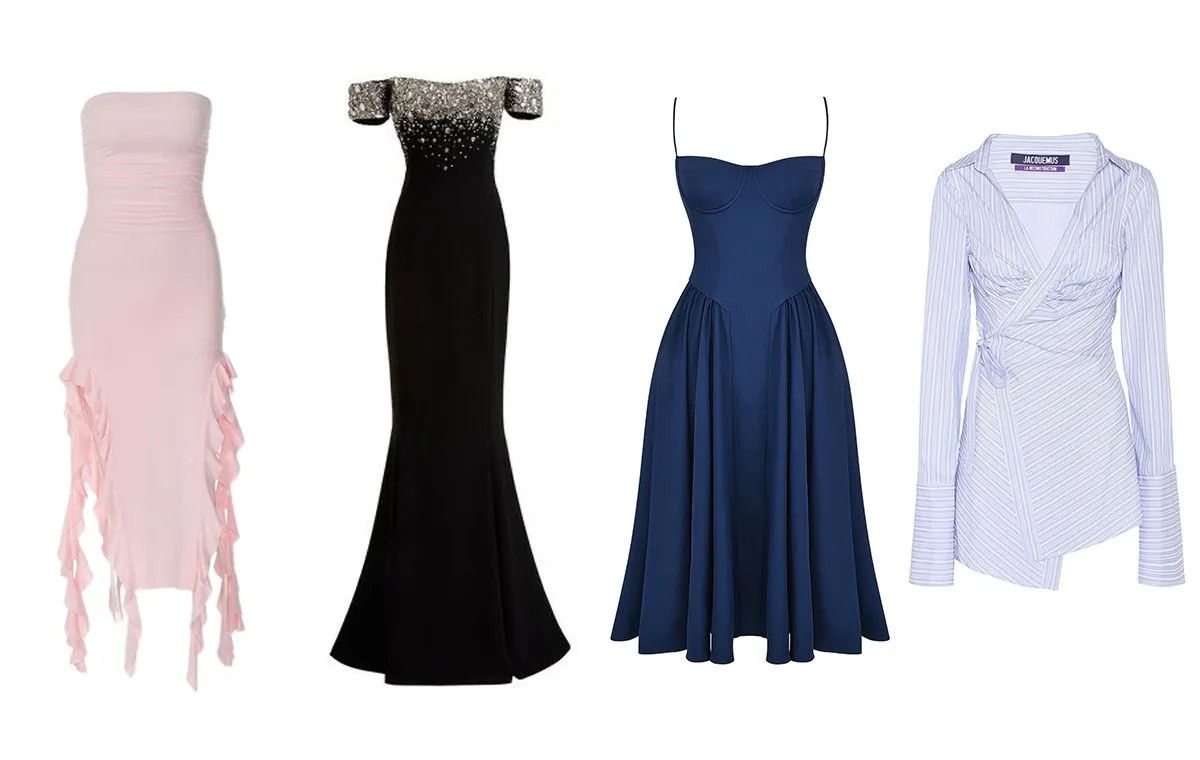 پیراهن و لباس مجلسی مناسب اندام ساعت شنی