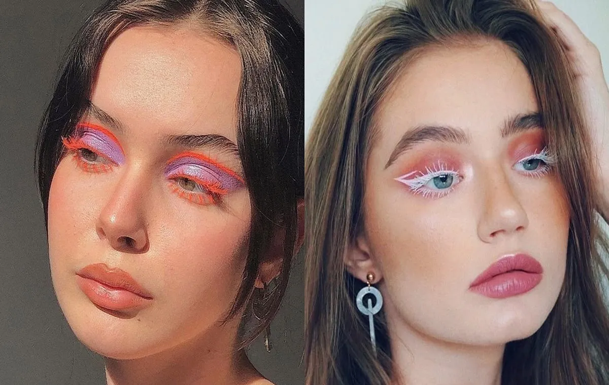 آرایش با ریمل رنگی