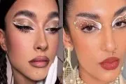 آرایش چشم‌ها با نگین‌های تزیینی