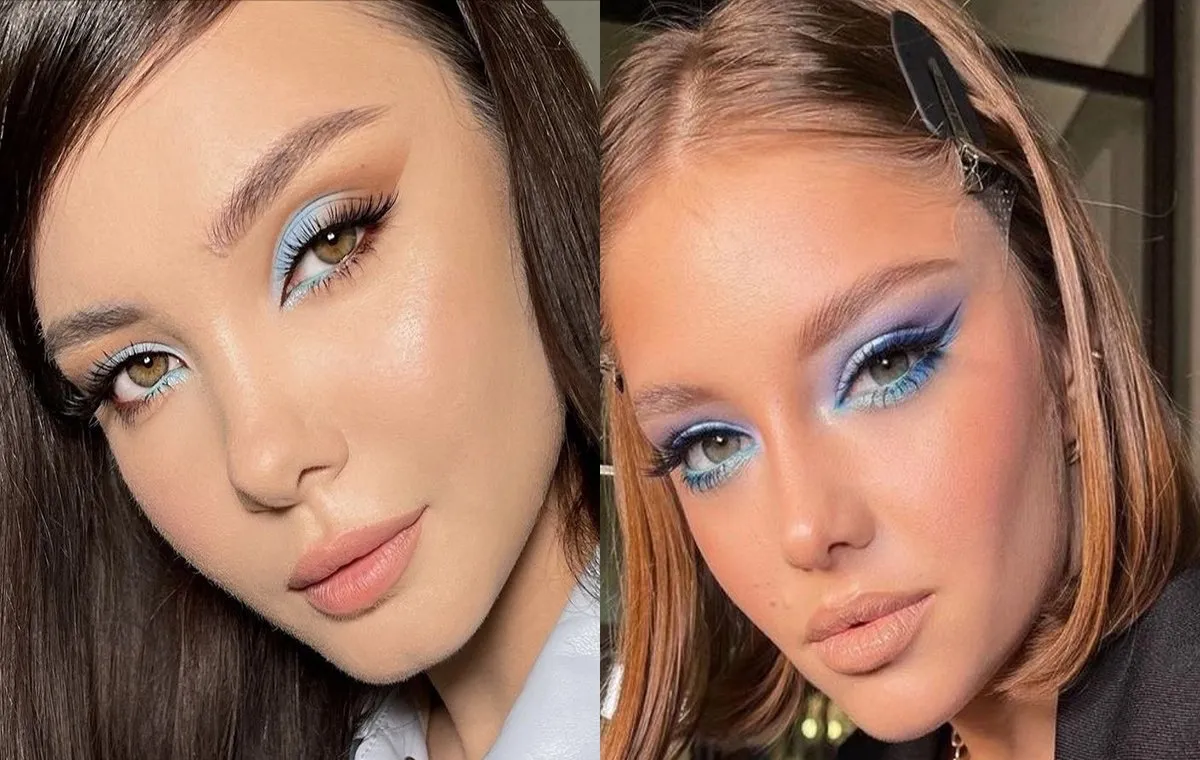 آرایش چشم آبی برای شب عید