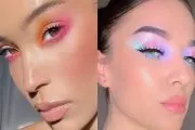 آرایش چشم‌های درخشان و رنگارنگ