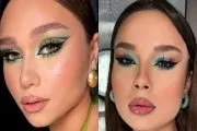 مدل آرایش چشم سبز