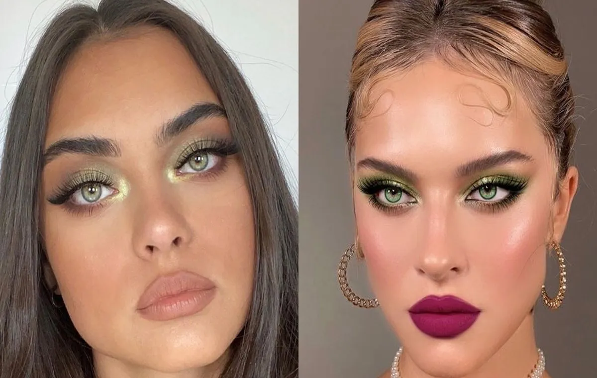 آرایش چشم سبز برای شب عید