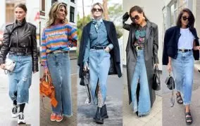 استایل با دامن جین