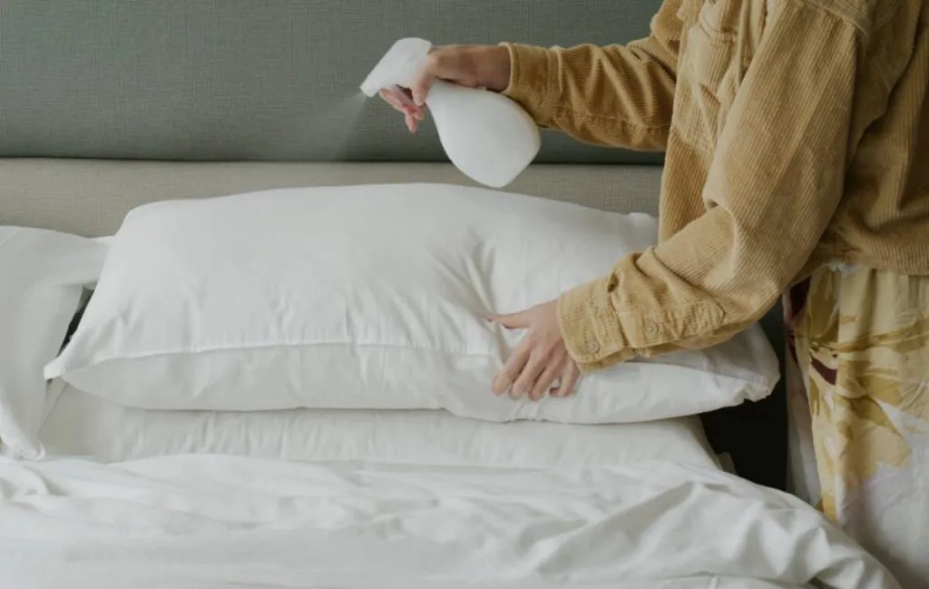 از بین بردن لکه روی بالش به روش دستی