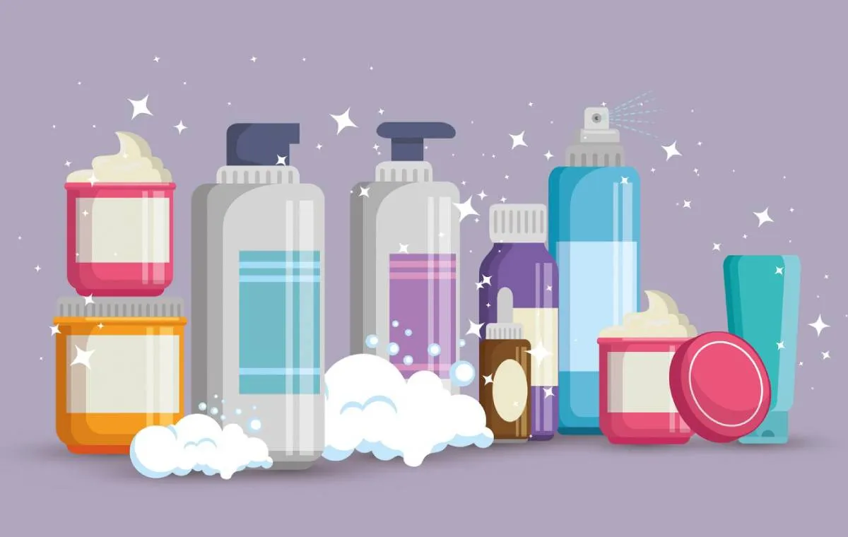 طرح گرافیکی از چند مدل شامپو