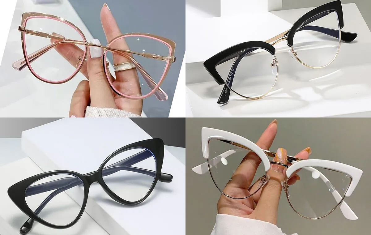 عینک دودی فریم گربهای