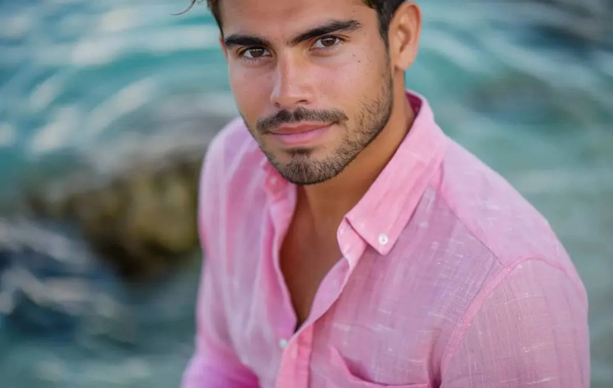 پیراهن صورتی مردانه