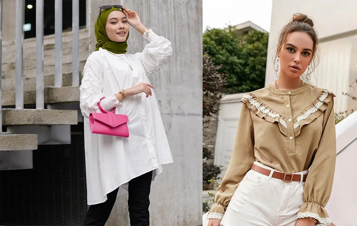 تونیک بلند با شلوار جین تنگ