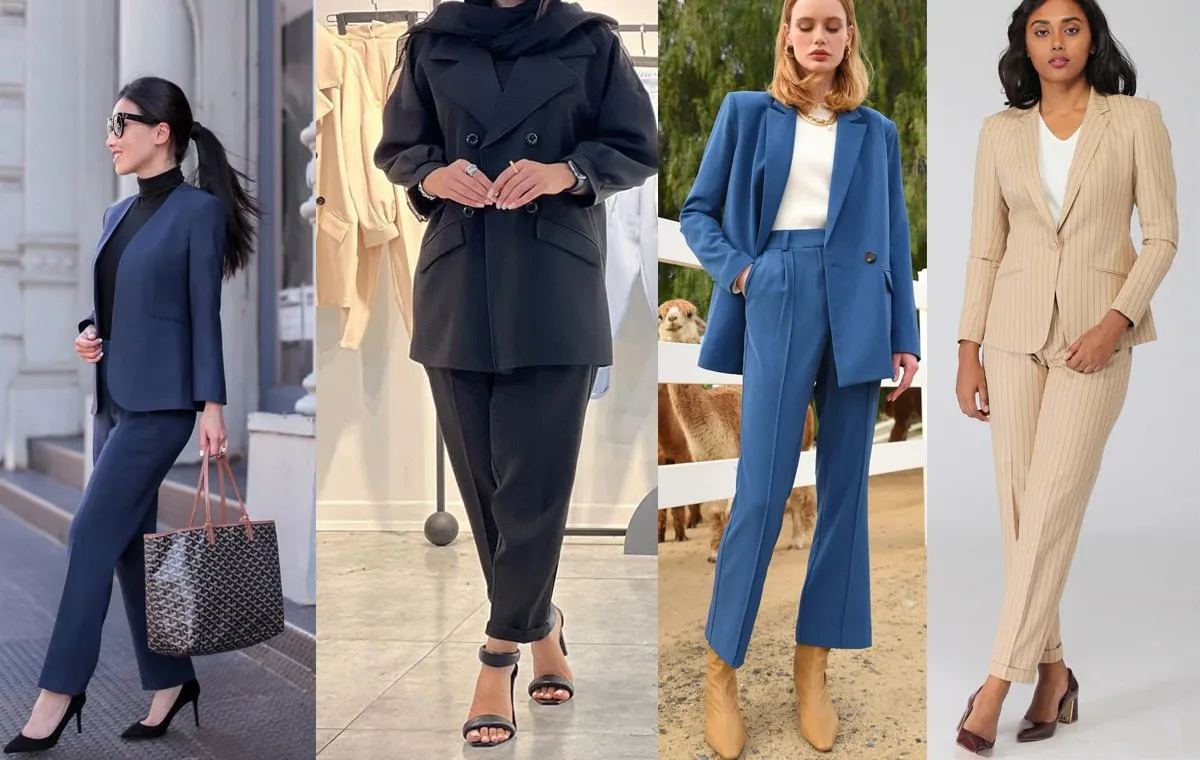 استایل با شلوارهای پارچه‌ای رسمی