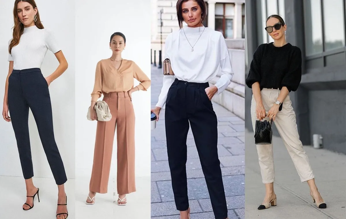 استایل رسمی با شلوار پارچه‌ای