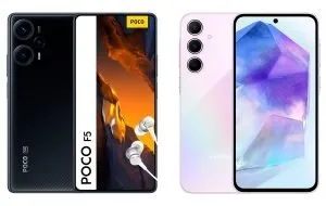 گلکسی A55 در مقابل پوکو F5؛ میانرده‌های جذاب برای گیمینگ