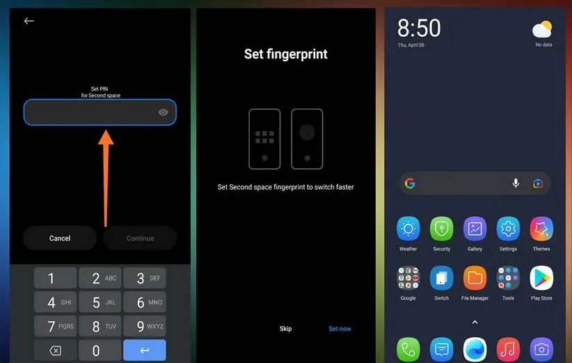 دانلود برنامه فضای دوم گوشی شیائومی